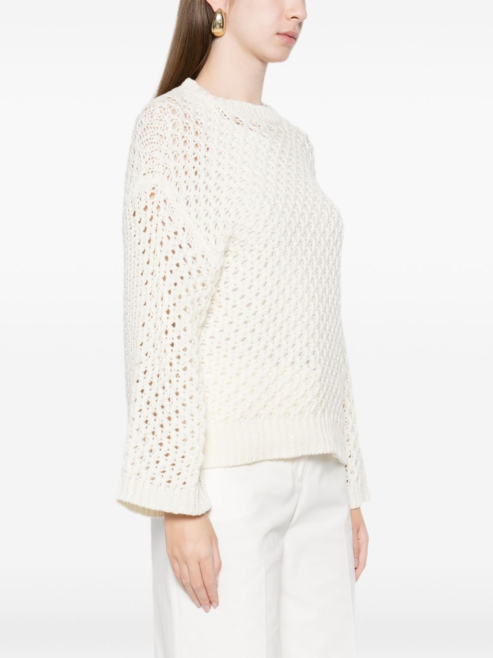 Fabiana Filippi WOOL BLEND SWEATER Size M / US 6-8 / IT 42-44 - 4 Thumbnail