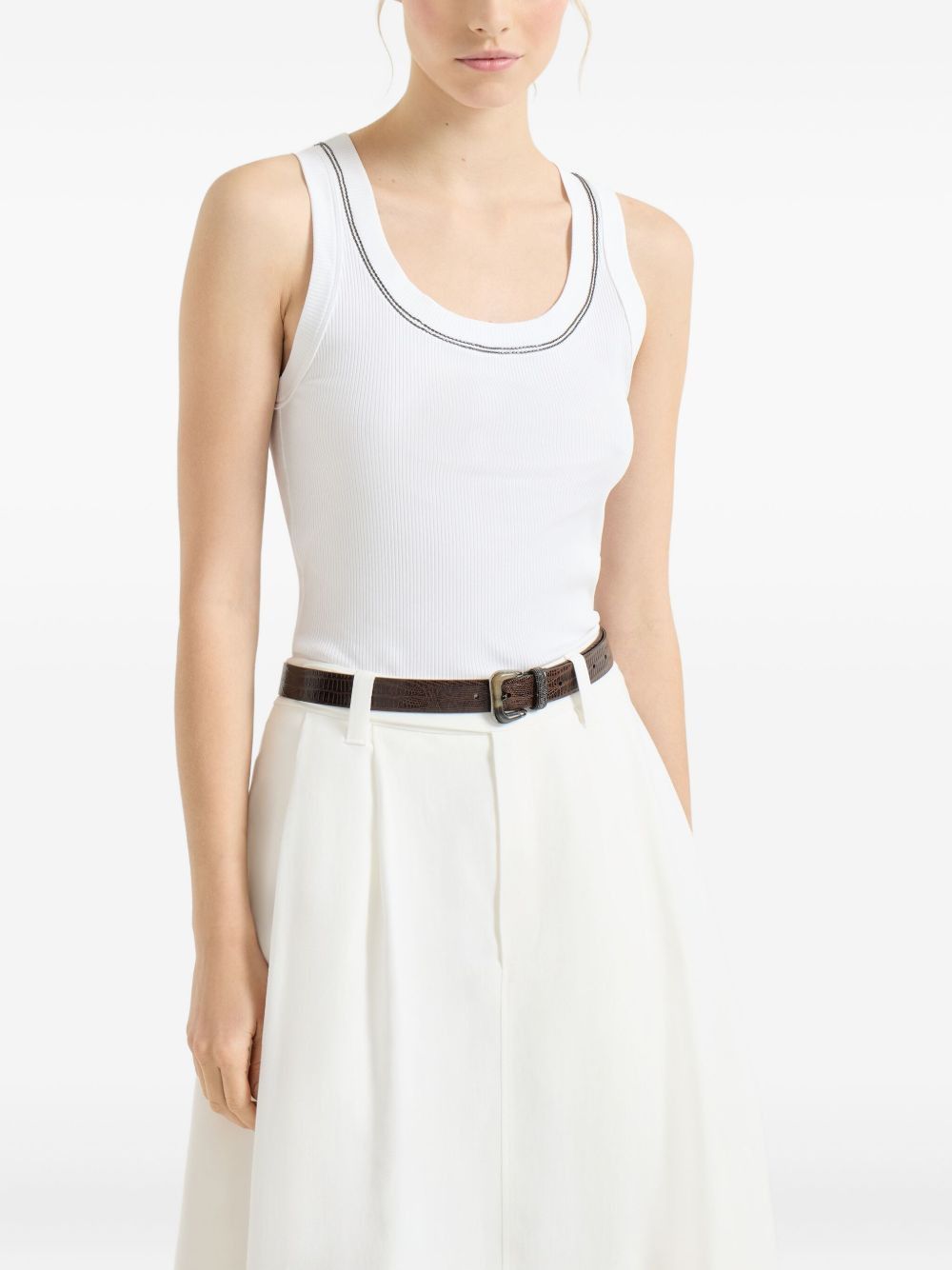 Brunello Cucinelli COTTON TANK TOP Size M / US 6-8 / IT 42-44 - 4 Thumbnail