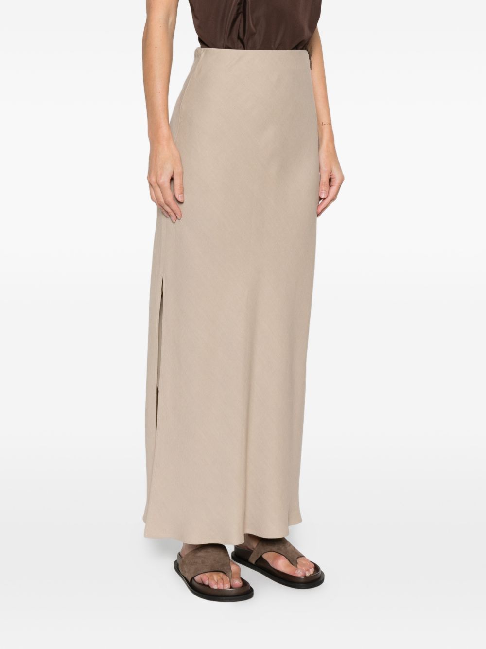 Brunello Cucinelli LINE BLEND LONG SKIRT Size 28" / US 6 / IT 42 - 4 Thumbnail