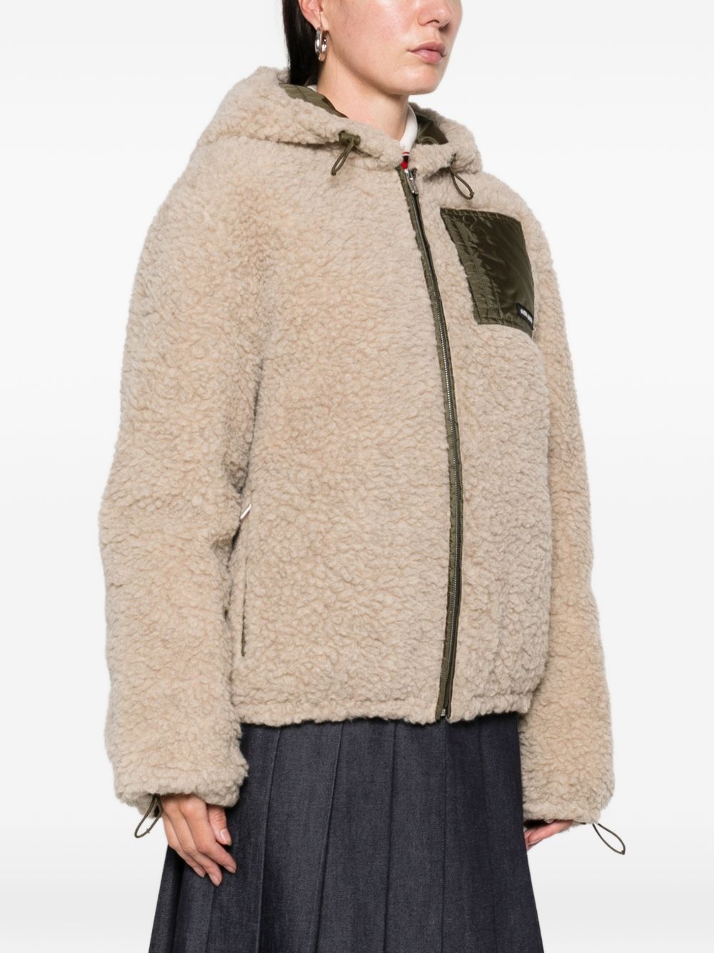 Miu Miu TEDDY BLOUSON JACKET Size M / US 6-8 / IT 42-44 - 4 Thumbnail