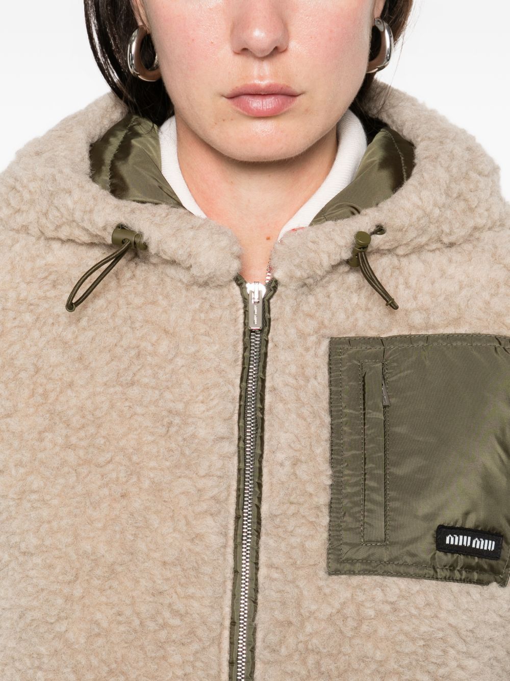 Miu Miu TEDDY BLOUSON JACKET Size M / US 6-8 / IT 42-44 - 3 Thumbnail