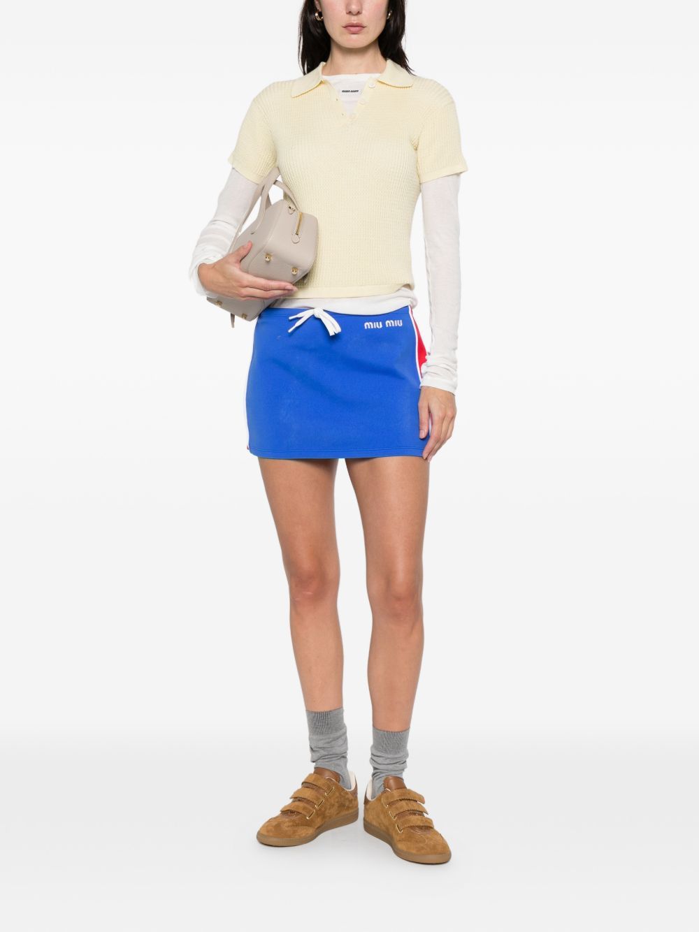 Miu Miu NYLON MINI SKIRT Size 27" / US 4 / IT 40 - 5 Thumbnail