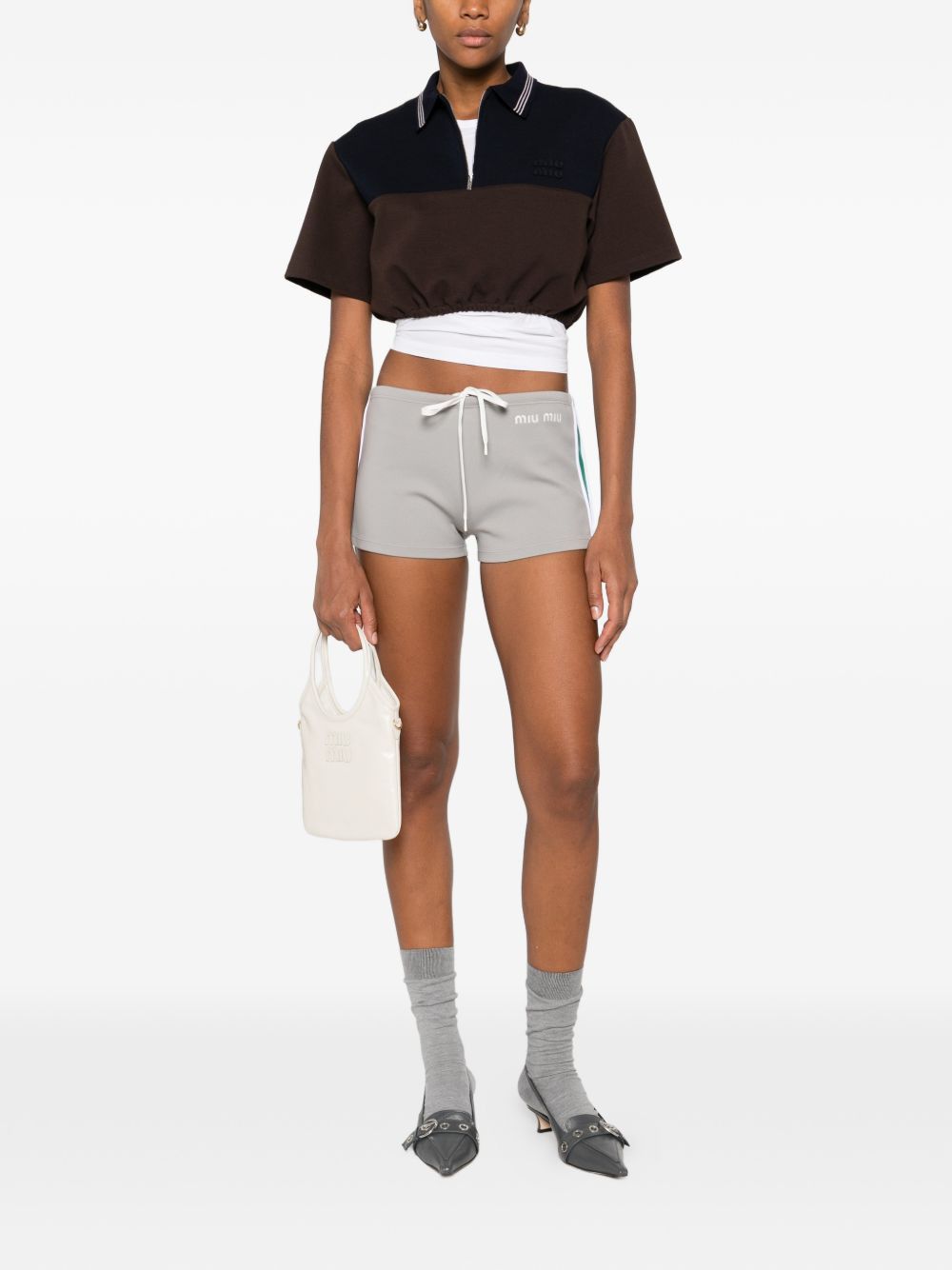Miu Miu NYLON SHORTS Size 27" / US 4 / IT 40 - 2 Thumbnail