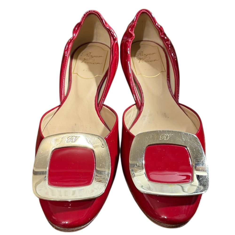 Roger Vivier Roger Vivier Roger Vivier Patent Leather Flat Pumps Enamel Shoes DUTY FREE for USA Size ONE SIZE - 3 Thumbnail
