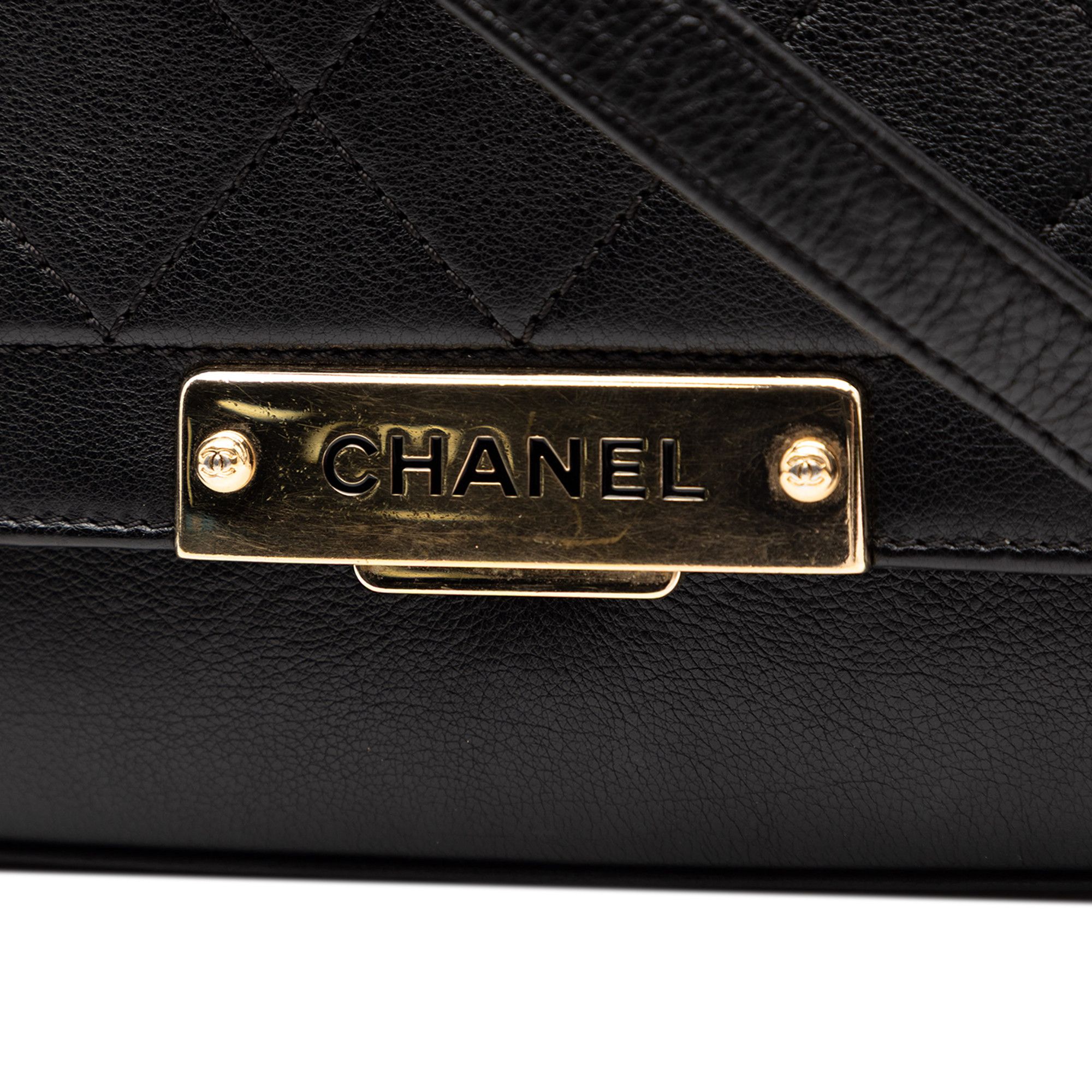 Chanel Chanel Small Quilted Grained Calfskin Label Click Flap Size ONE SIZE - 7 Thumbnail