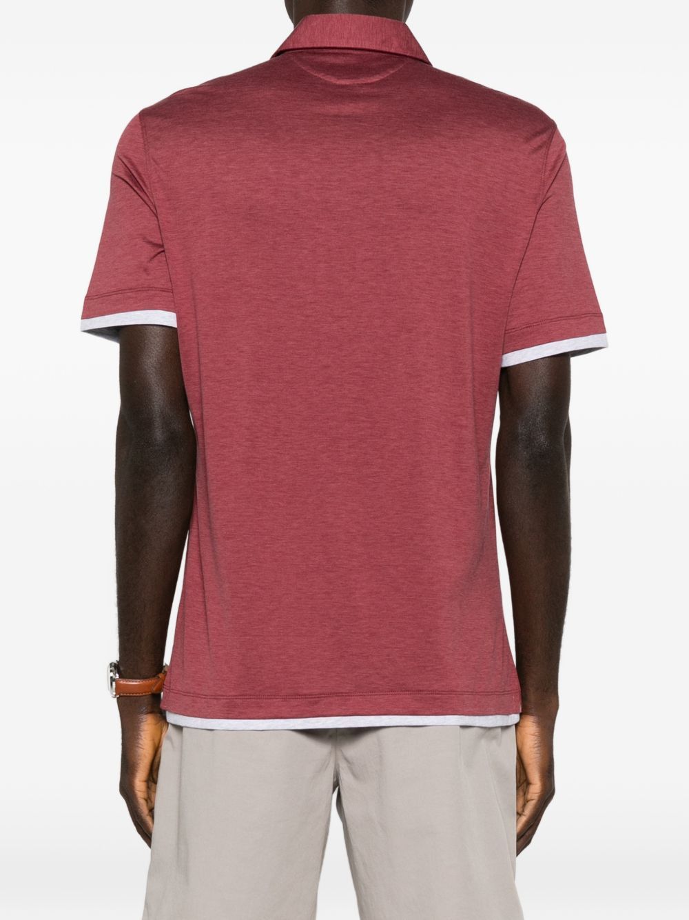 SILK AND COTTON POLO SHIRT