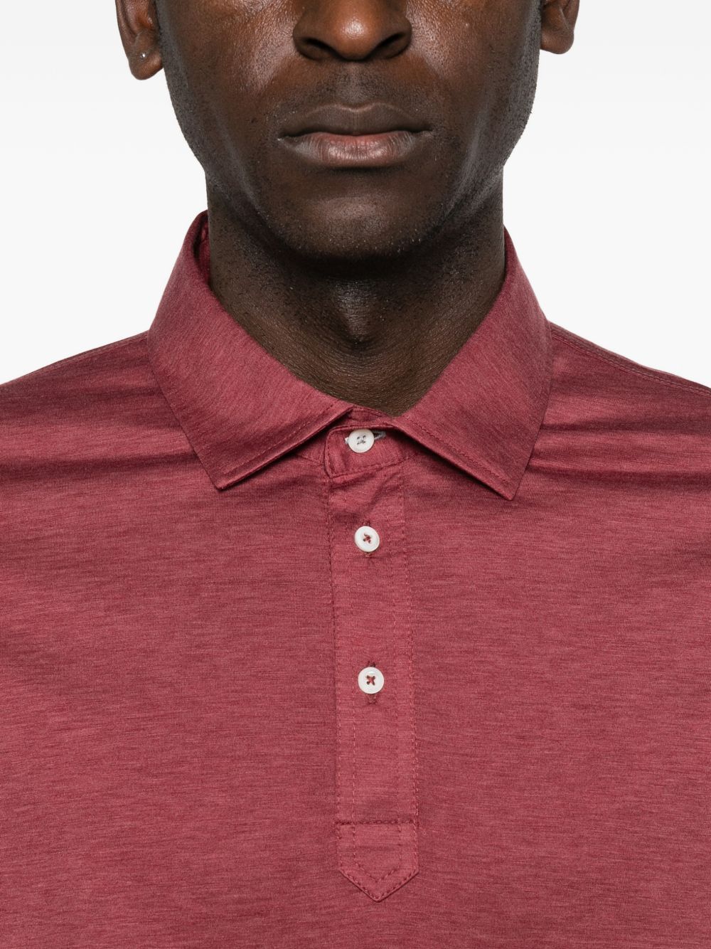 SILK AND COTTON POLO SHIRT