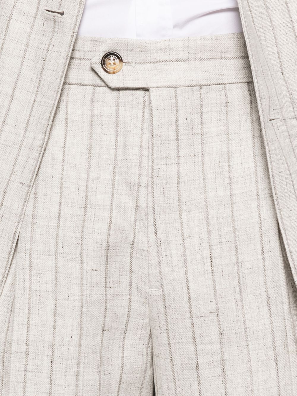 Brunello Cucinelli LINEN DOUBLE-BREASTED SUIT Size US L / EU 52-54 / 3 - 2 Thumbnail