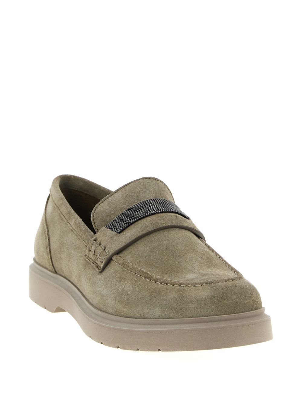 Brunello Cucinelli SUEDE LEATHER LOAFERS Size US 10 / IT 40 - 3 Thumbnail