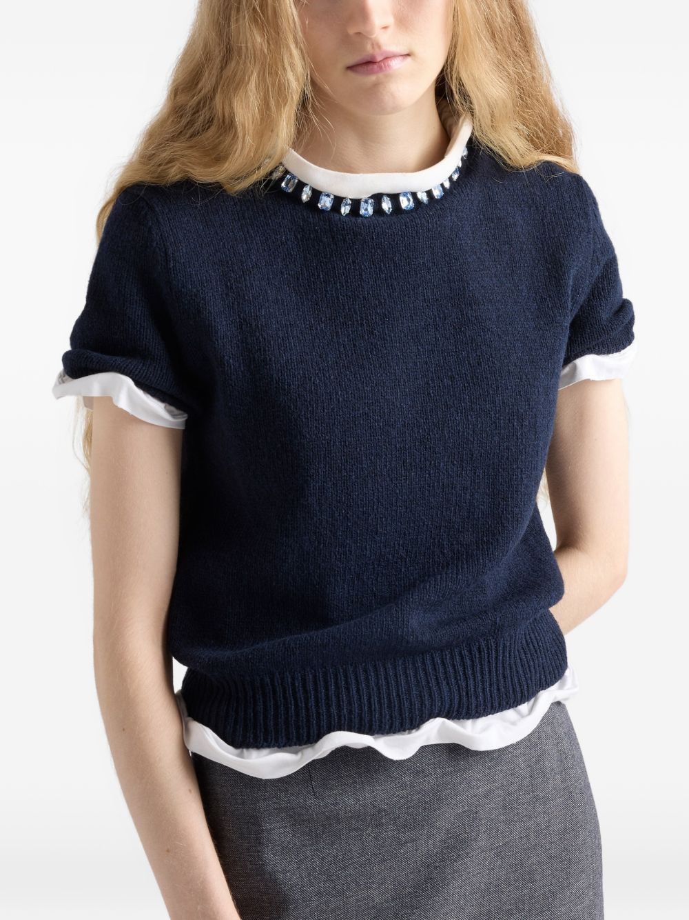 Prada CASHMERE CREWNECK SWEATER Size S / US 4 / IT 40 - 4 Thumbnail