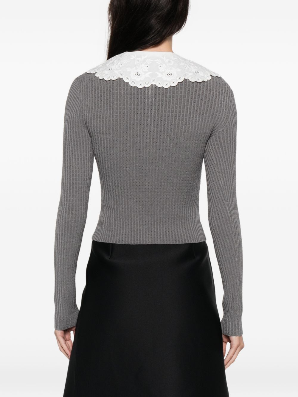 Self-Portrait COLLAR-DETAIL SWEATER Size M / US 6-8 / IT 42-44 - 2 Thumbnail
