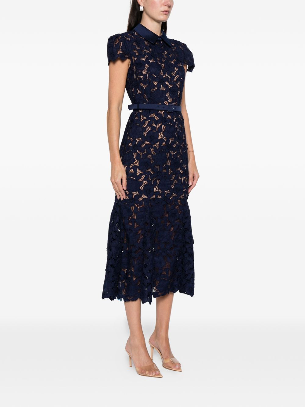 Self-Portrait LACE MIDI DRESS Size M / US 6-8 / IT 42-44 - 4 Thumbnail