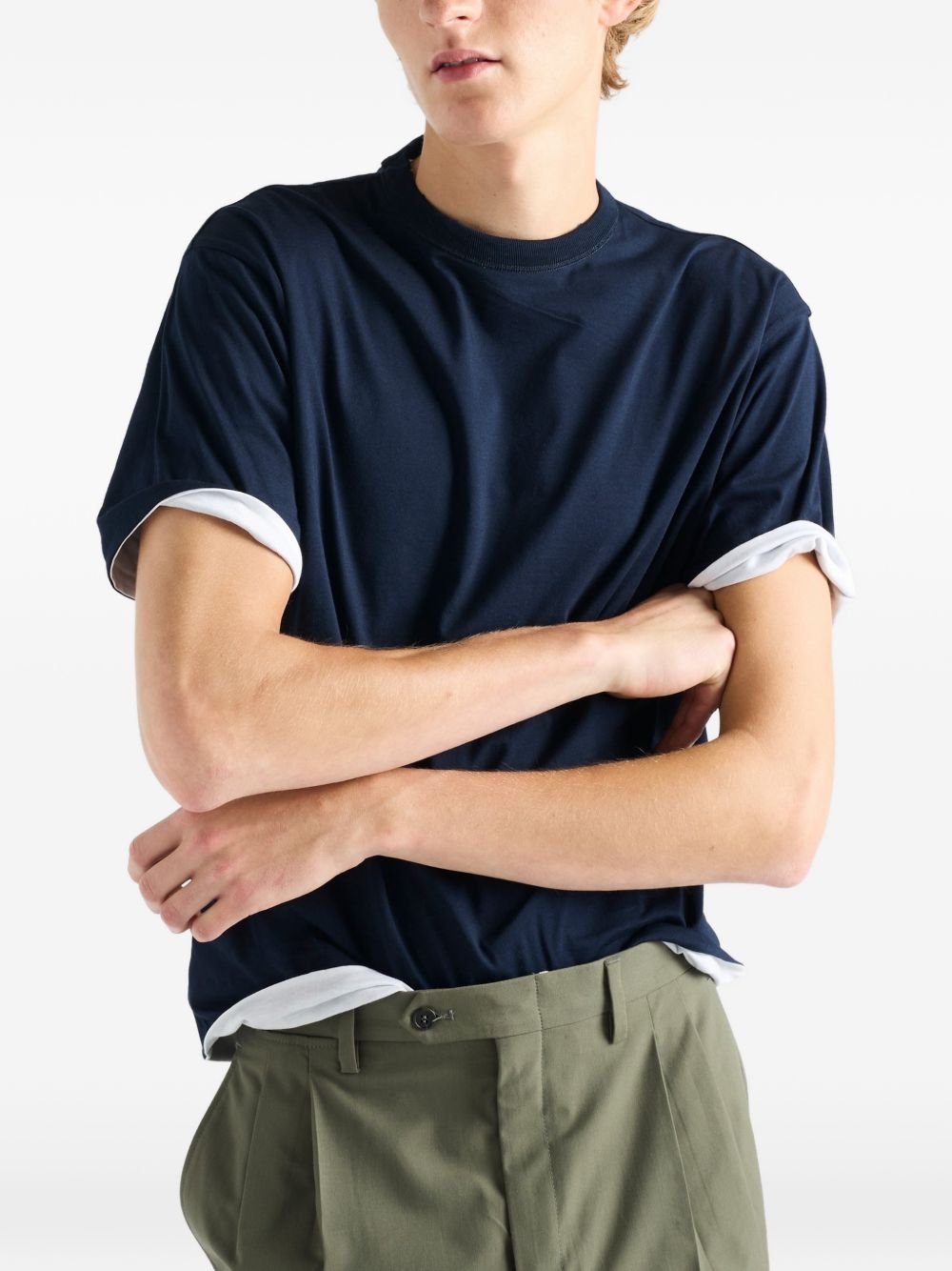 Prada REVERSIBLE COTTON T-SHIRT Size US L / EU 52-54 / 3 - 2 Thumbnail