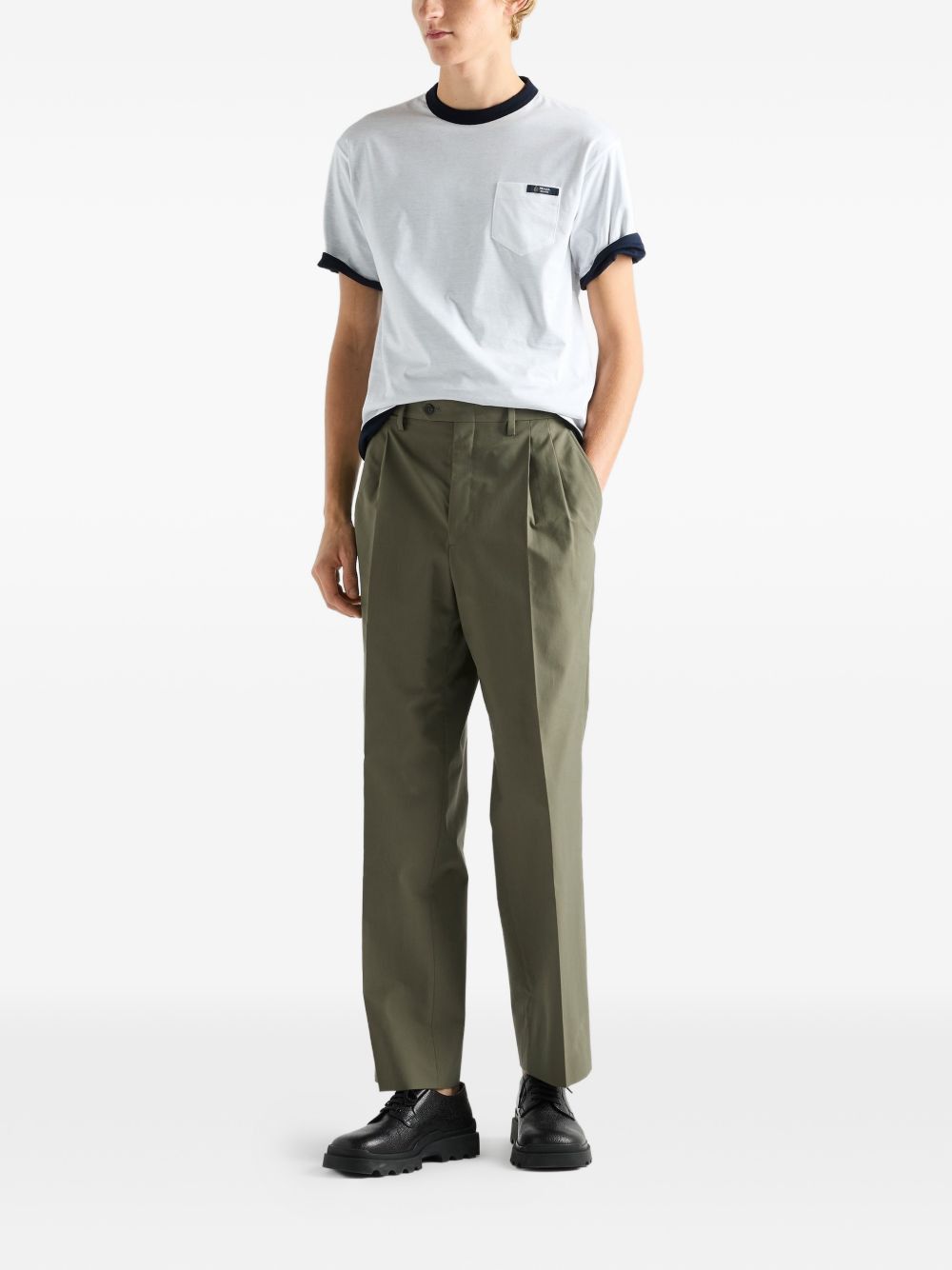 Prada REVERSIBLE COTTON T-SHIRT Size US M / EU 48-50 / 2 - 3 Thumbnail