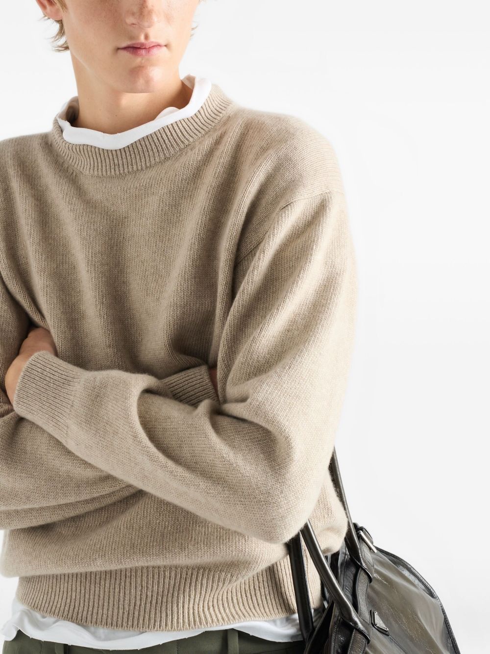 Prada RE-CASHMERE CREWNECK SWEATER Size US M / EU 48-50 / 2 - 2 Thumbnail