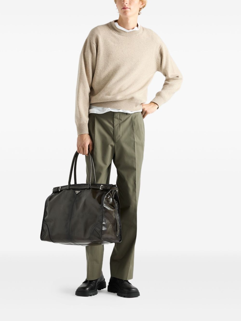 Prada RE-CASHMERE CREWNECK SWEATER Size US M / EU 48-50 / 2 - 3 Thumbnail