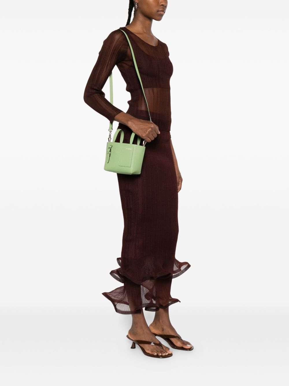Valextra MICRO LEATHER BUCKET BAG Size ONE SIZE - 4 Thumbnail
