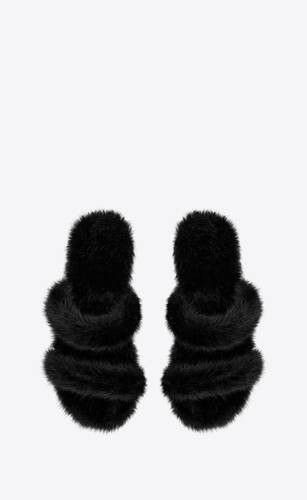 Saint Laurent Paris saint laurent bleach mules in animal free fur Size US 7.5 / IT 37.5 - 2 Thumbnail