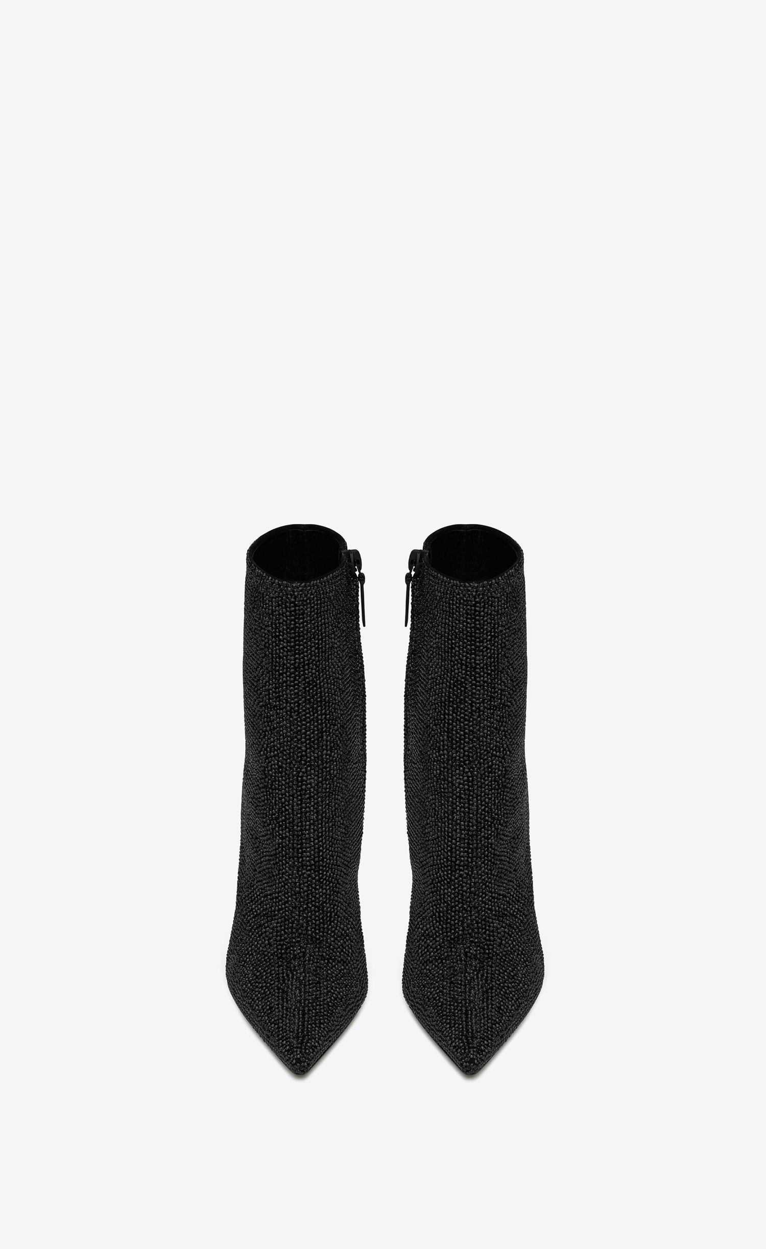 Saint Laurent Paris Opyum Booties in Suede And Rhinestone in Black Size US 10 / IT 40 - 2 Thumbnail