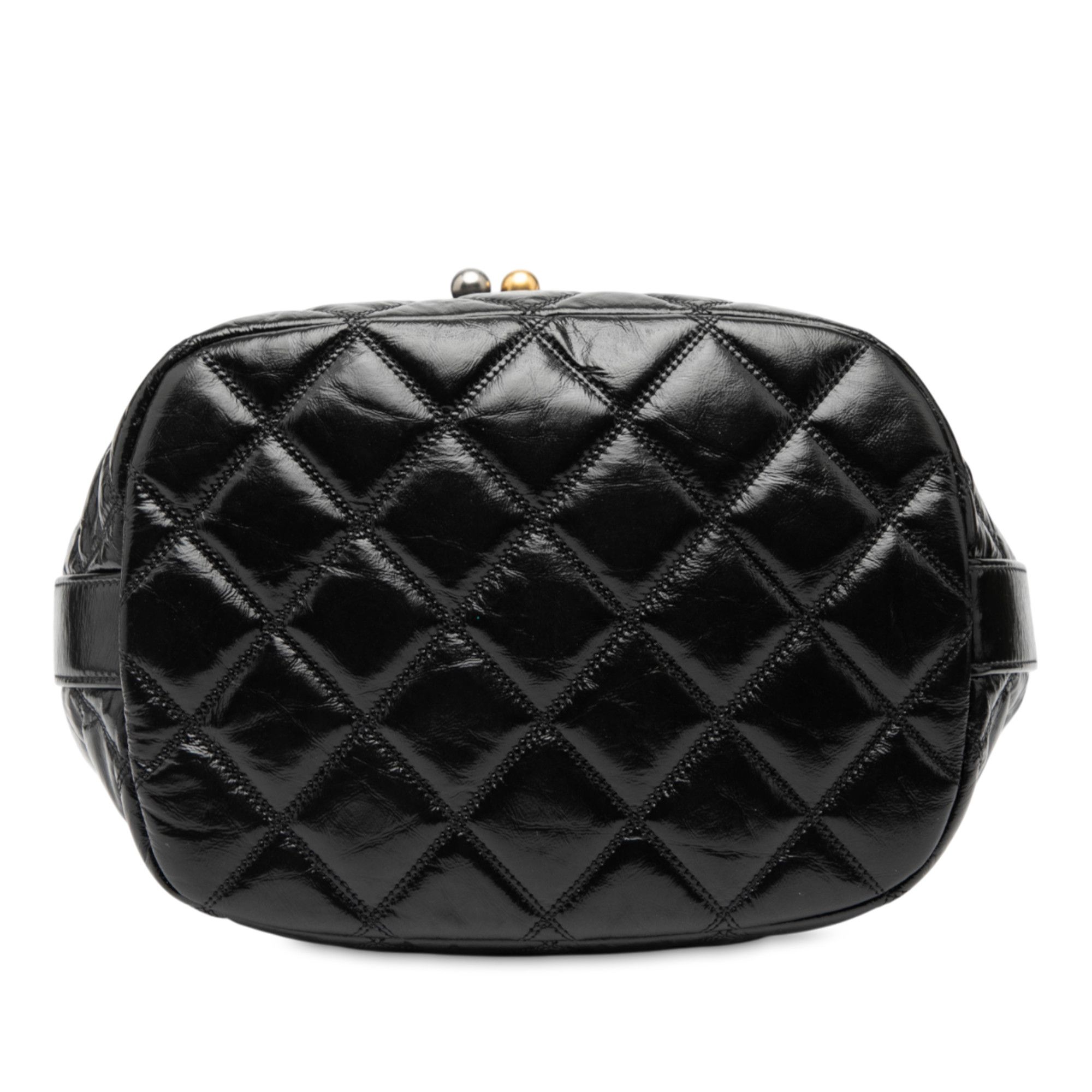 Chanel Chanel Shiny Aged Calfskin CC Chain Drawstring Bucket Bag Size ONE SIZE - 3 Thumbnail