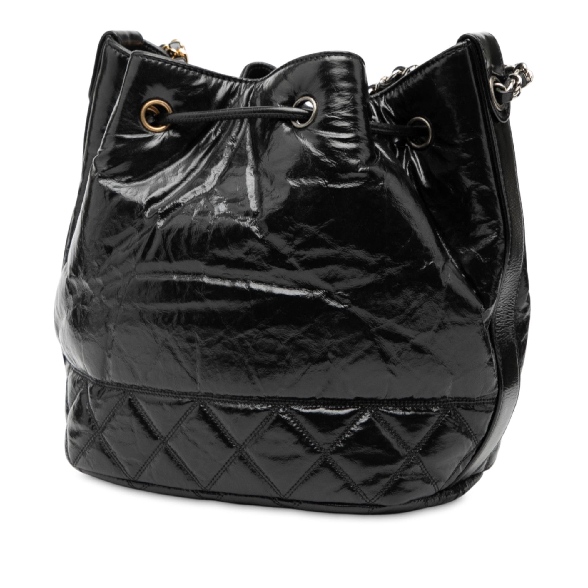 Chanel Chanel Shiny Aged Calfskin CC Chain Drawstring Bucket Bag Size ONE SIZE - 2 Thumbnail
