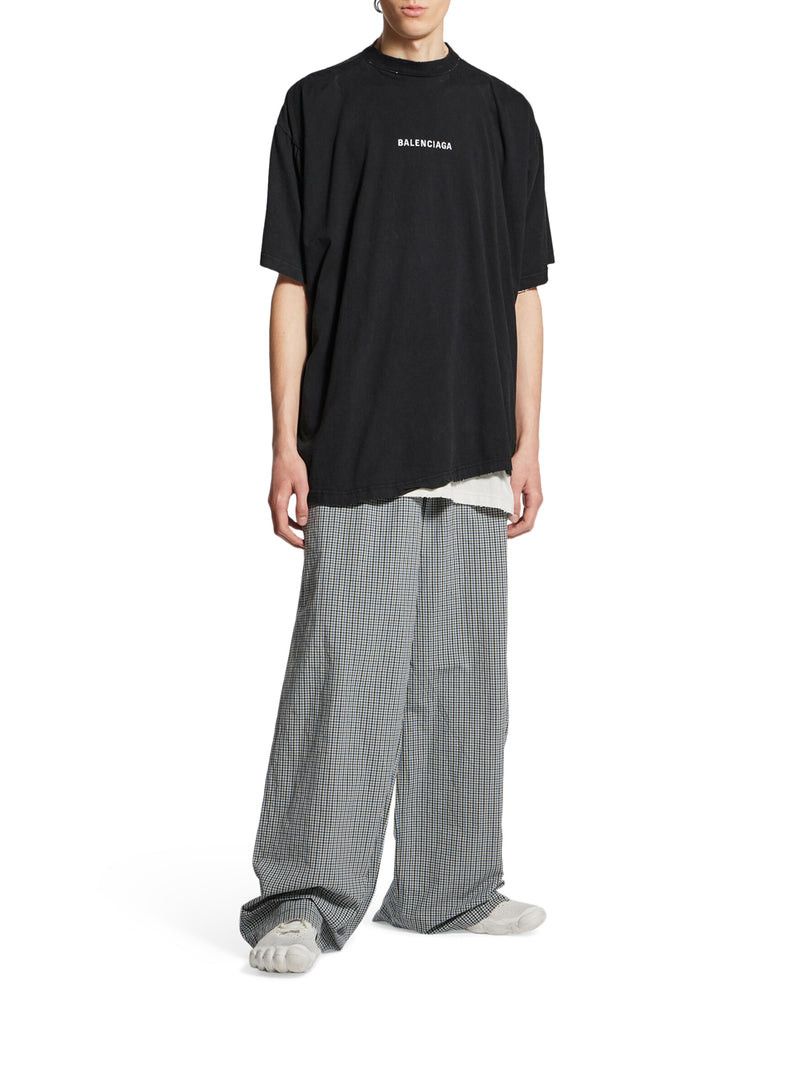 Balenciaga DOUBLE BACK T-SHIRT IN DÉLAVÉ BLACK Size US M / EU 48-50 / 2 - 2 Thumbnail
