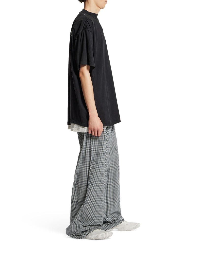 Balenciaga DOUBLE BACK T-SHIRT IN DÉLAVÉ BLACK Size US M / EU 48-50 / 2 - 5 Thumbnail