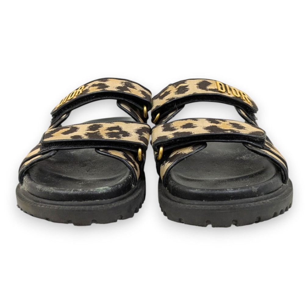 Dior Dior Christian Dior DIORACT Leopard Slide Sandals Leather Shoes DUTY FREE for USA Size ONE SIZE - 4 Thumbnail
