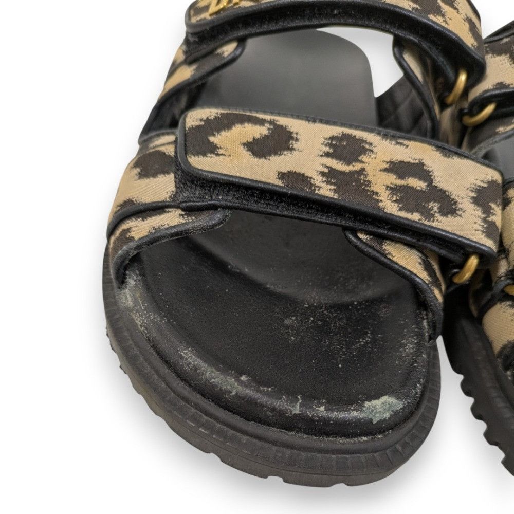 Dior Dior Christian Dior DIORACT Leopard Slide Sandals Leather Shoes DUTY FREE for USA Size ONE SIZE - 9 Thumbnail