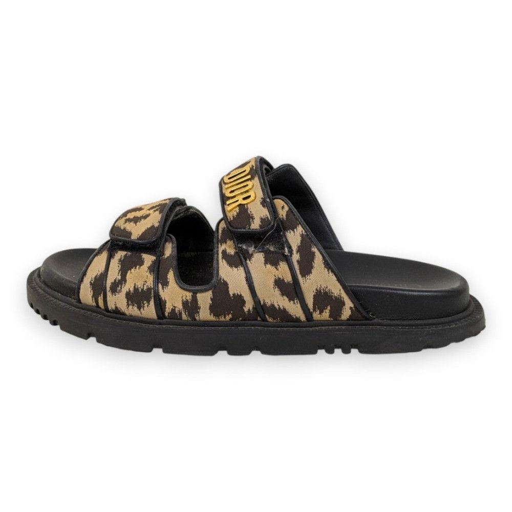 Dior Dior Christian Dior DIORACT Leopard Slide Sandals Leather Shoes DUTY FREE for USA Size ONE SIZE - 2 Thumbnail