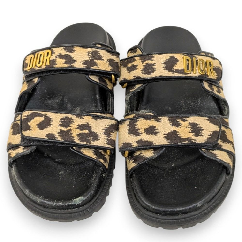 Dior Dior Christian Dior DIORACT Leopard Slide Sandals Leather Shoes DUTY FREE for USA Size ONE SIZE - 3 Thumbnail