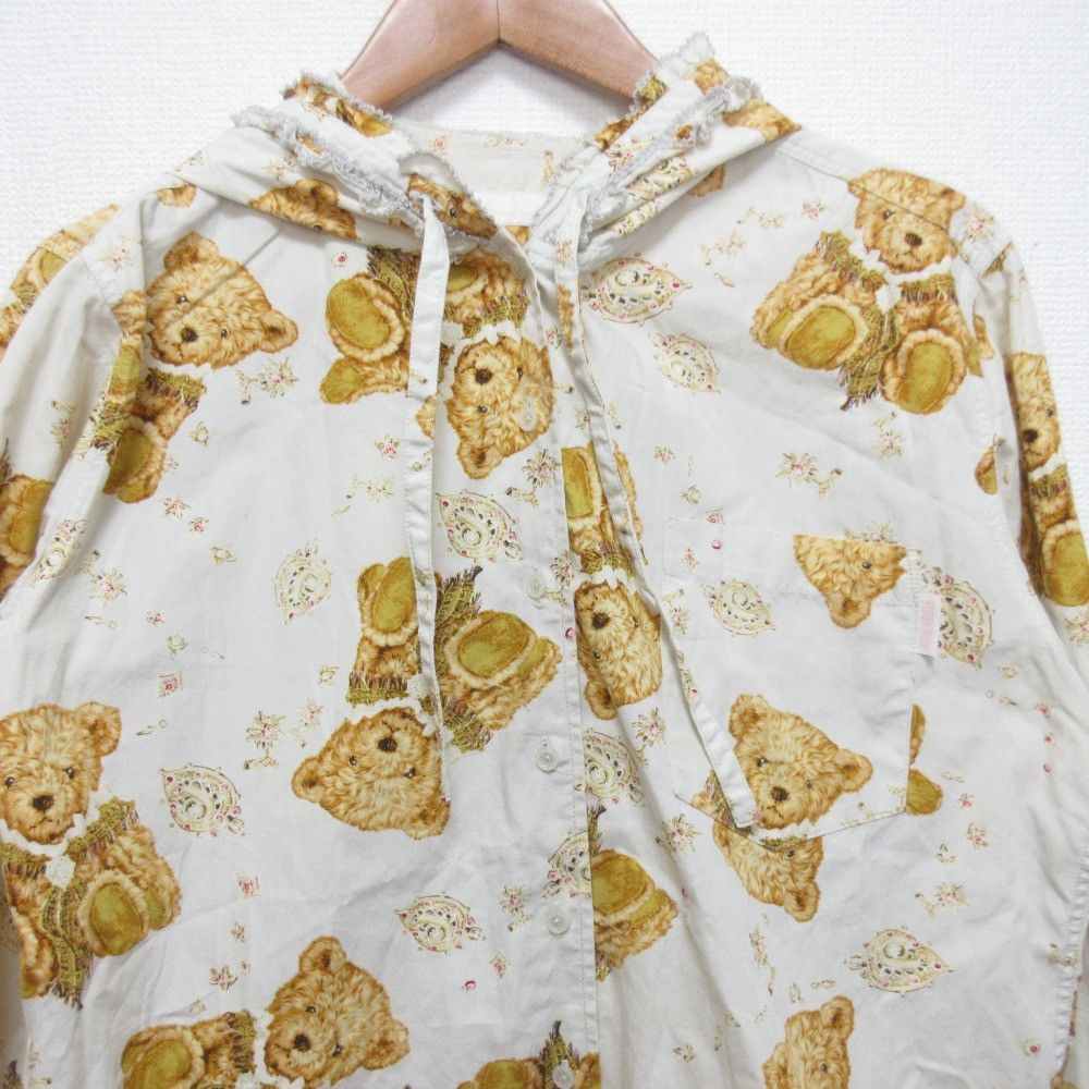 Other Other PINK HOUSE Teddy Bear Frill Hoodie Shirt Cotton Tops DUTY FREE for USA Size ONE SIZE - 3 Thumbnail
