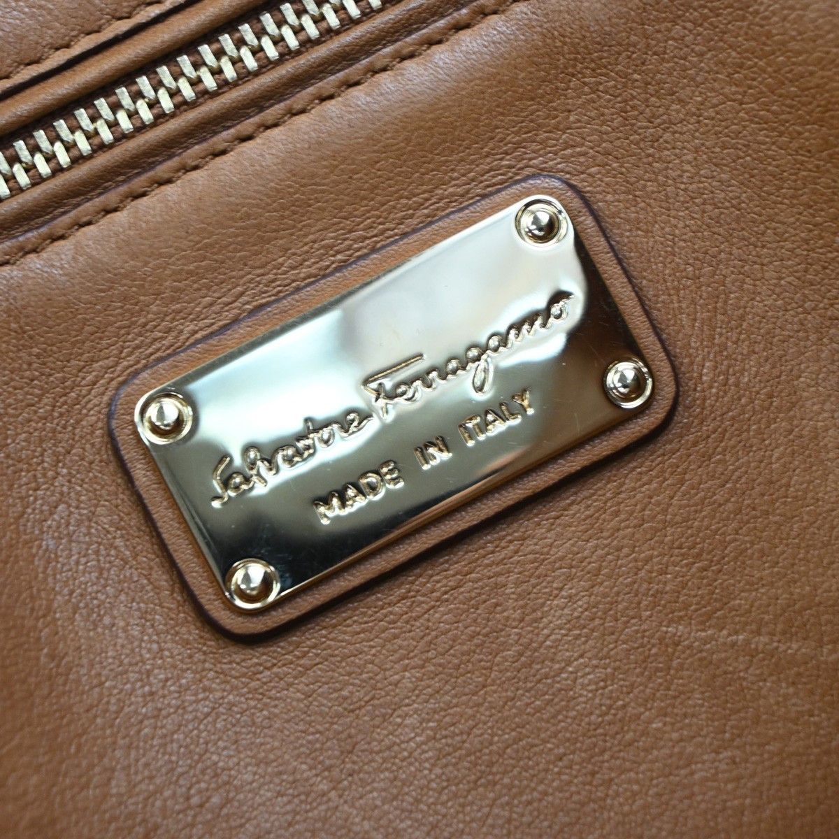 Salvatore Ferragamo Salvatore Ferragamo Suzanna Satchel Smooth Leather Size ONE SIZE - 6 Thumbnail
