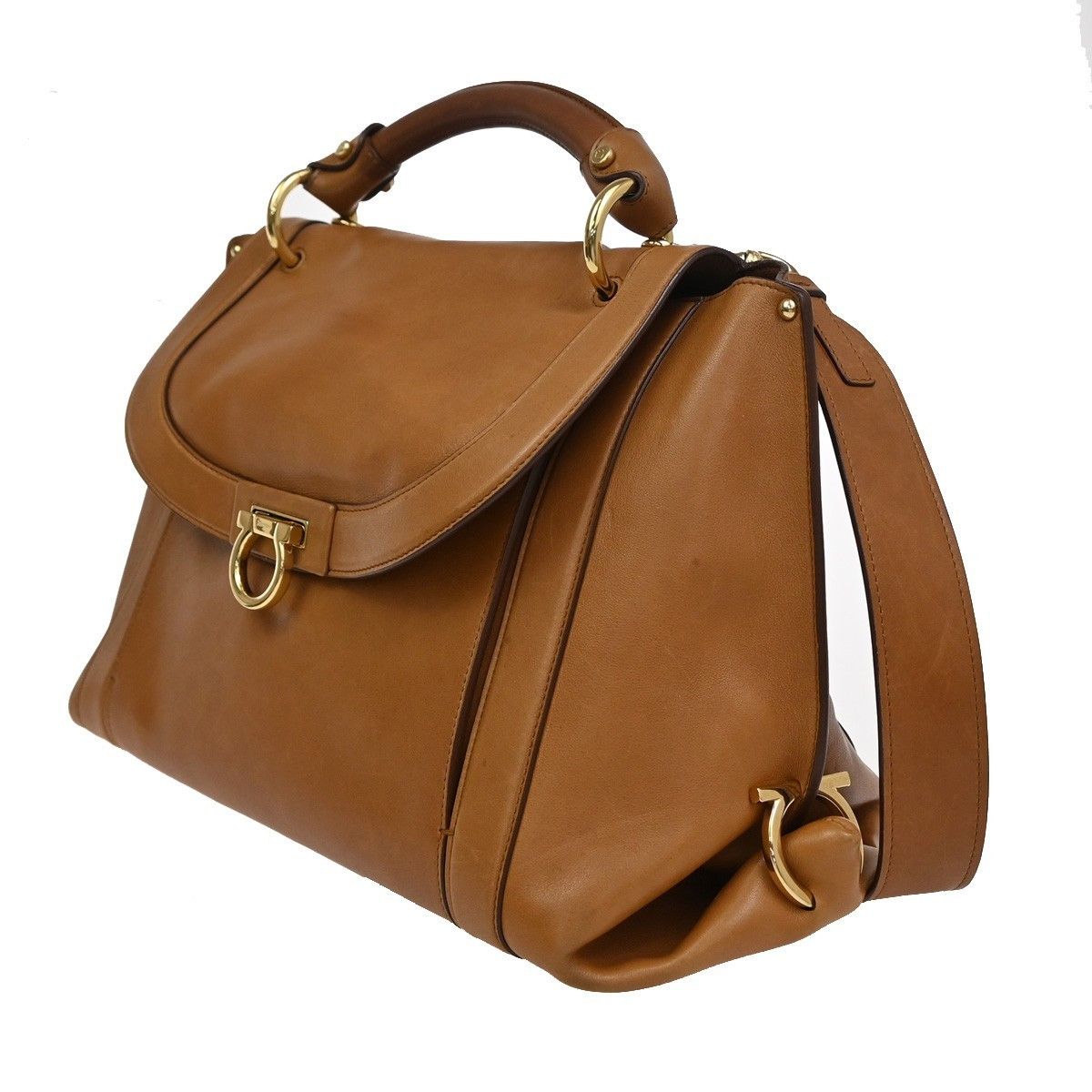 Salvatore Ferragamo Salvatore Ferragamo Suzanna Satchel Smooth Leather Size ONE SIZE - 3 Thumbnail