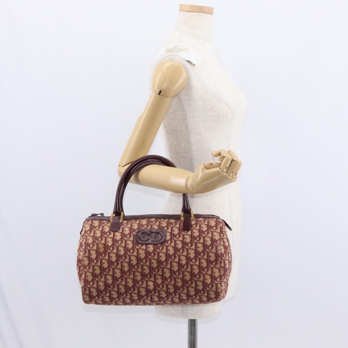 Dior Christian Dior Vintage Trotter Handbag Canvas Size ONE SIZE - 13 Thumbnail