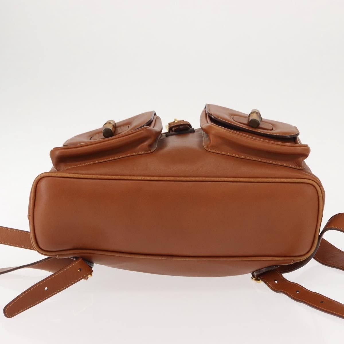 Gucci Gucci Vintage Bamboo Backpack Leather Size ONE SIZE - 13 Thumbnail