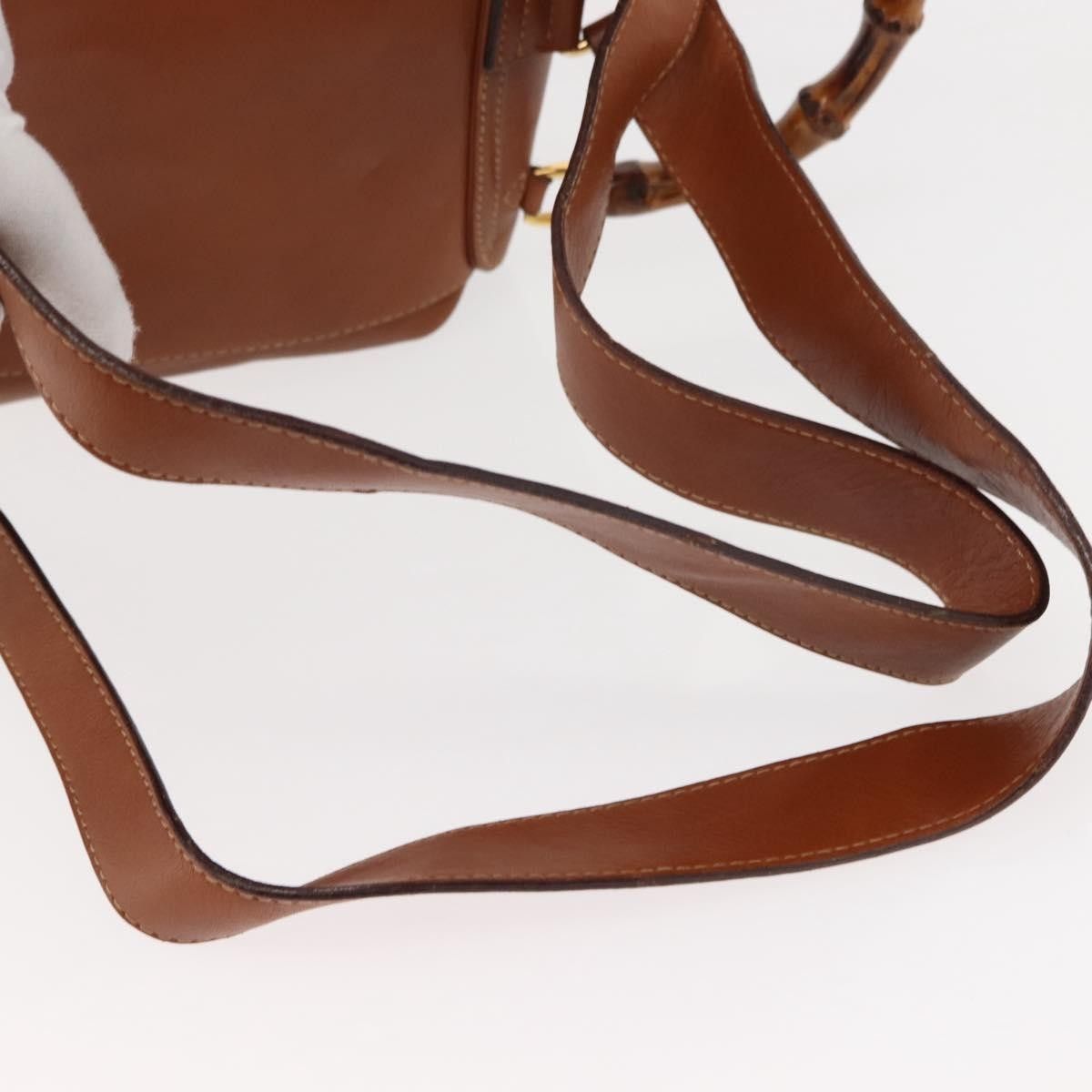 Gucci Gucci Vintage Bamboo Backpack Leather Size ONE SIZE - 17 Thumbnail