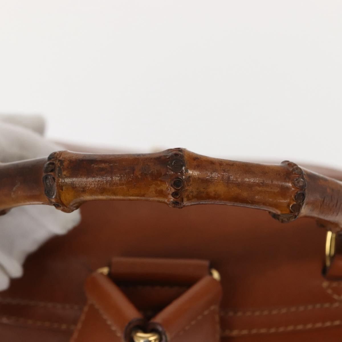Gucci Gucci Vintage Bamboo Backpack Leather Size ONE SIZE - 15 Thumbnail