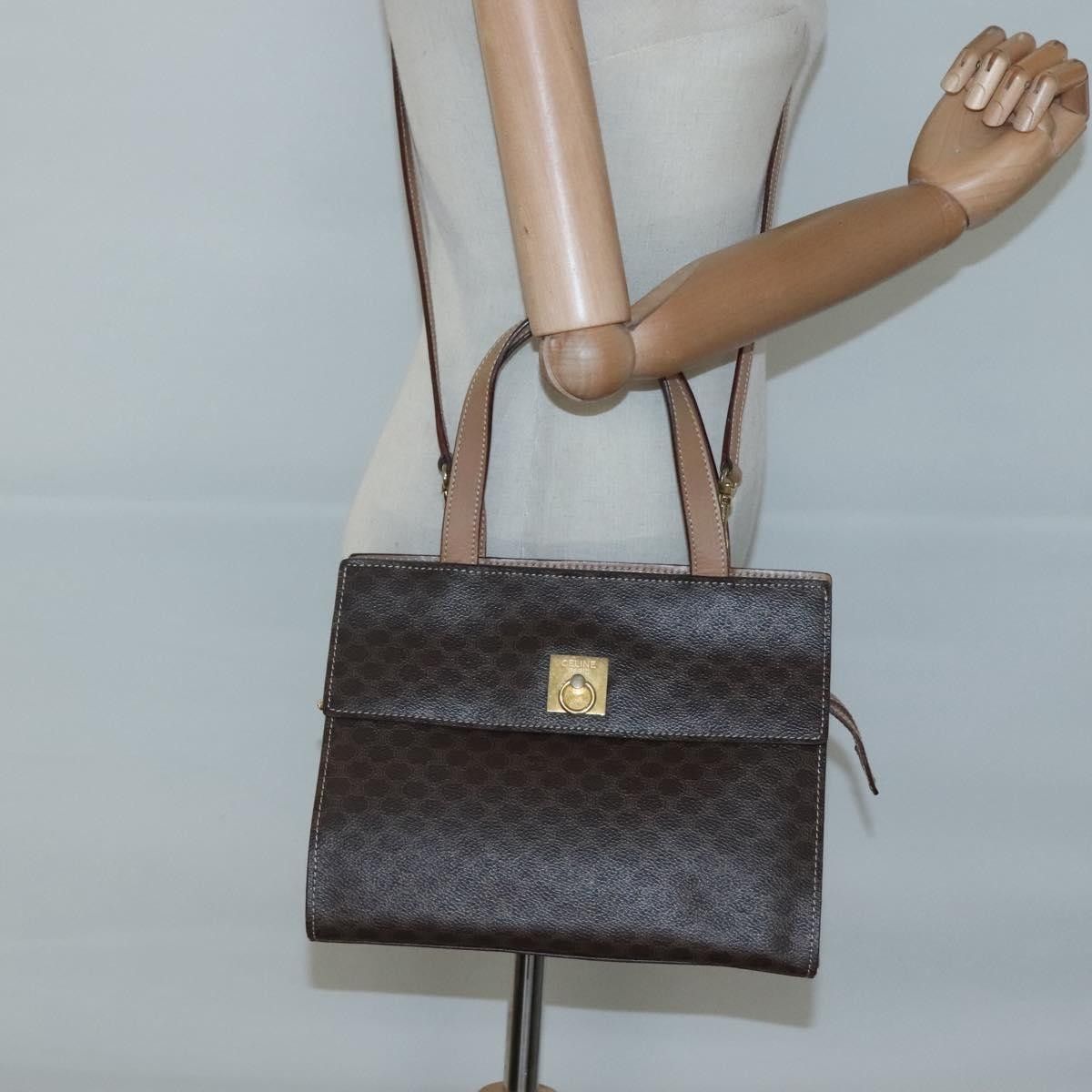 Celine Celine Vintage Macadam Handbag Canvas and Leather Size ONE SIZE - 14 Thumbnail