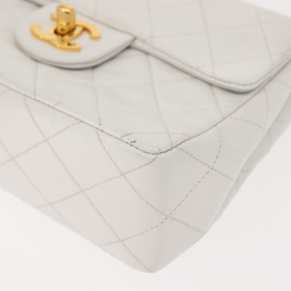 Chanel Chanel Vintage Square Classic Single Flap Bag Quilted Lambskin Size ONE SIZE - 11 Thumbnail