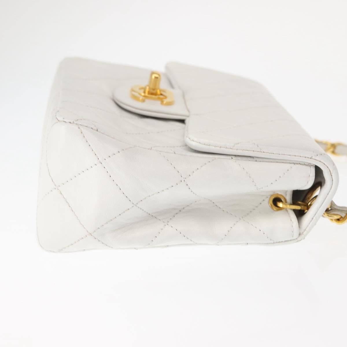 Chanel Chanel Vintage Square Classic Single Flap Bag Quilted Lambskin Size ONE SIZE - 4 Thumbnail