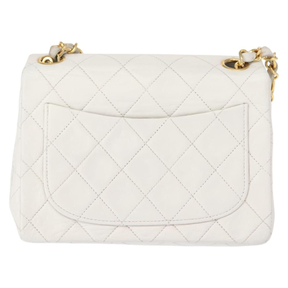Chanel Chanel Vintage Square Classic Single Flap Bag Quilted Lambskin Size ONE SIZE - 3 Thumbnail