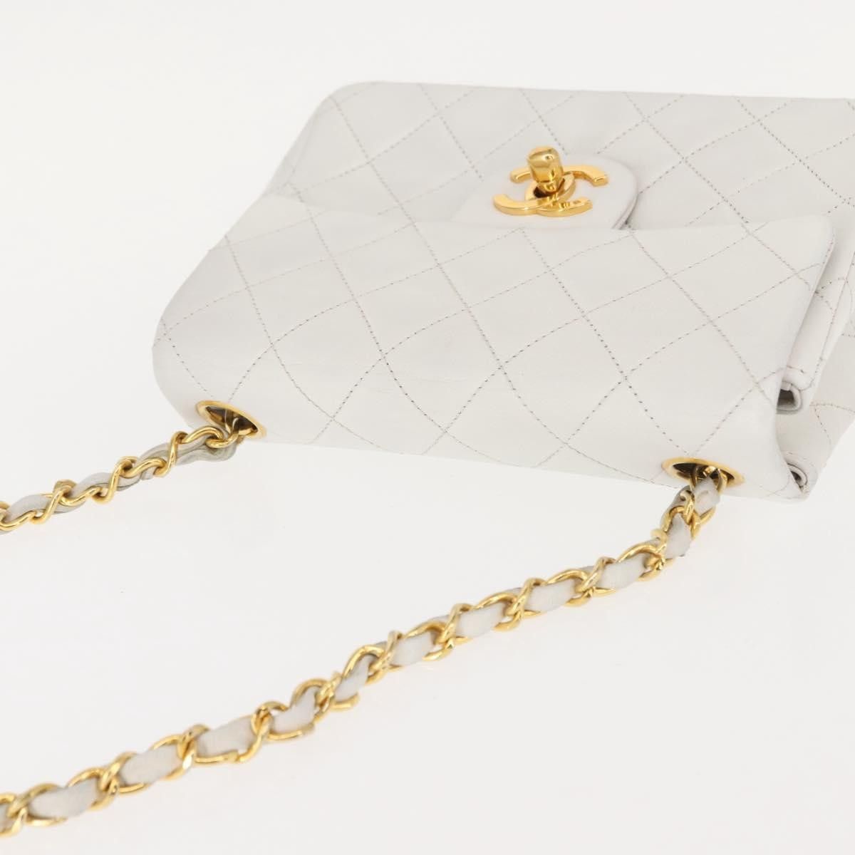 Chanel Chanel Vintage Square Classic Single Flap Bag Quilted Lambskin Size ONE SIZE - 6 Thumbnail