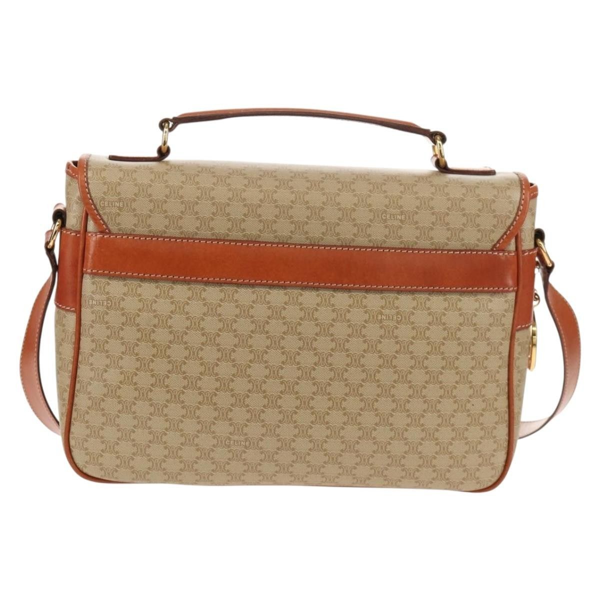 Celine Celine Vintage Macadam Handbag Canvas and Leather Size ONE SIZE - 2 Thumbnail