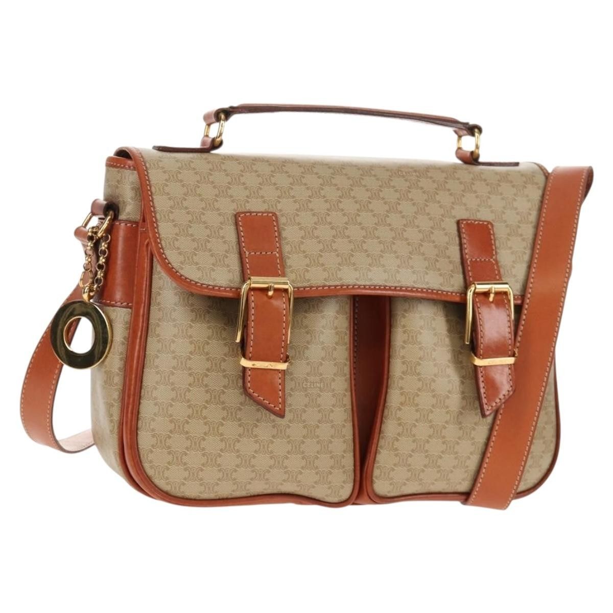 Celine Celine Vintage Macadam Handbag Canvas and Leather Size ONE SIZE - 18 Thumbnail
