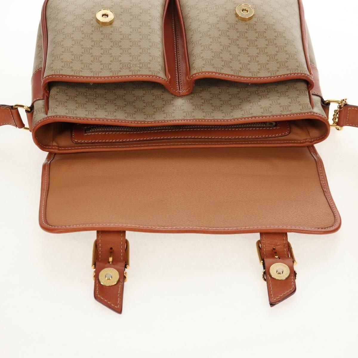 Celine Celine Vintage Macadam Handbag Canvas and Leather Size ONE SIZE - 21 Thumbnail