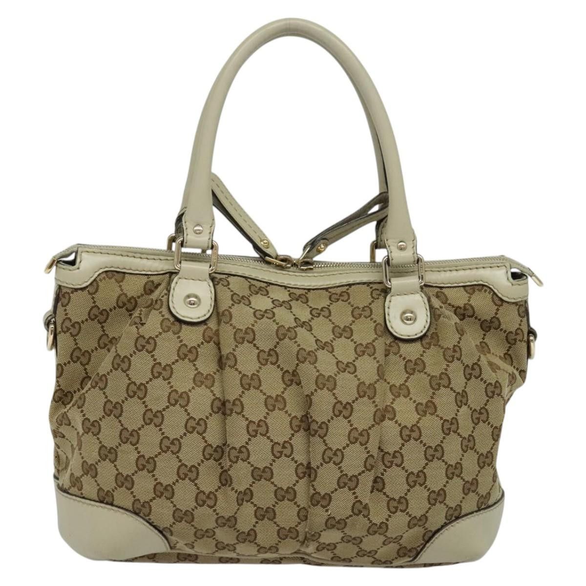 Gucci Gucci Sukey Top Handle Satchel GG Canvas with Leather Size ONE SIZE - 2 Thumbnail