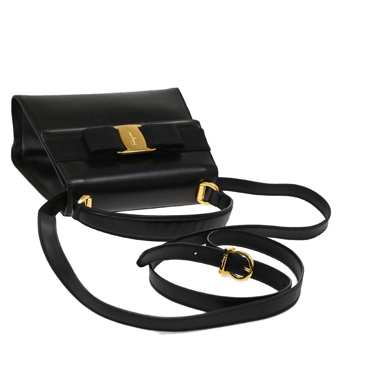Salvatore Ferragamo Salvatore Ferragamo Vintage Vara Bow Top Handle Bag Leather Size ONE SIZE - 7 Thumbnail