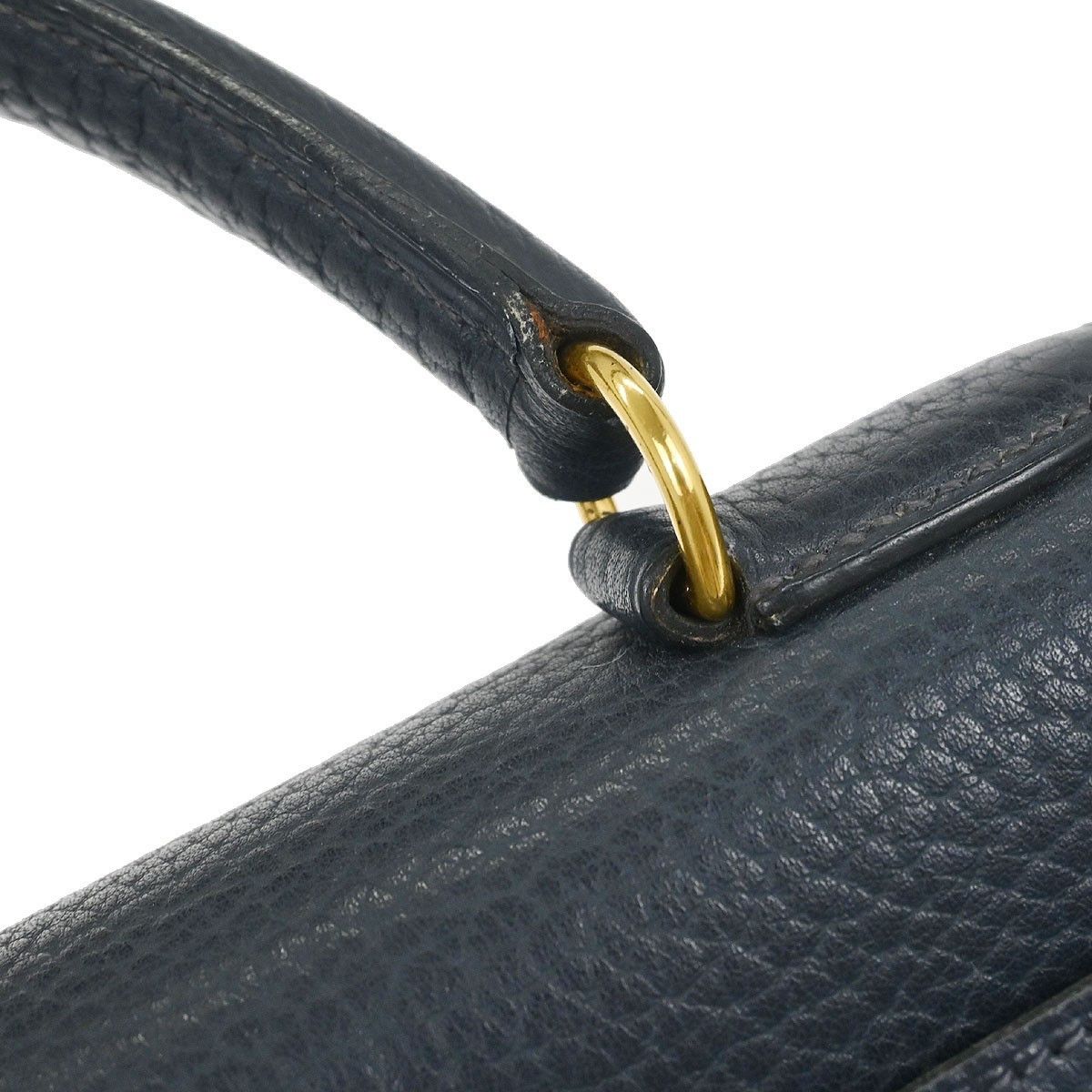 Hermes Hermes Kelly Handbag Blue Ardennes with Gold Hardware Size ONE SIZE - 9 Thumbnail
