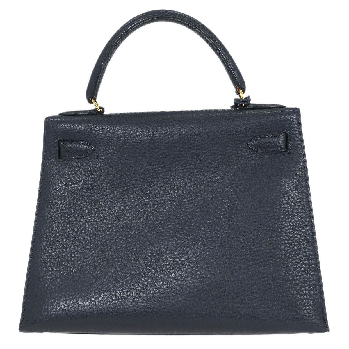 Hermes Hermes Kelly Handbag Blue Ardennes with Gold Hardware Size ONE SIZE - 2 Thumbnail